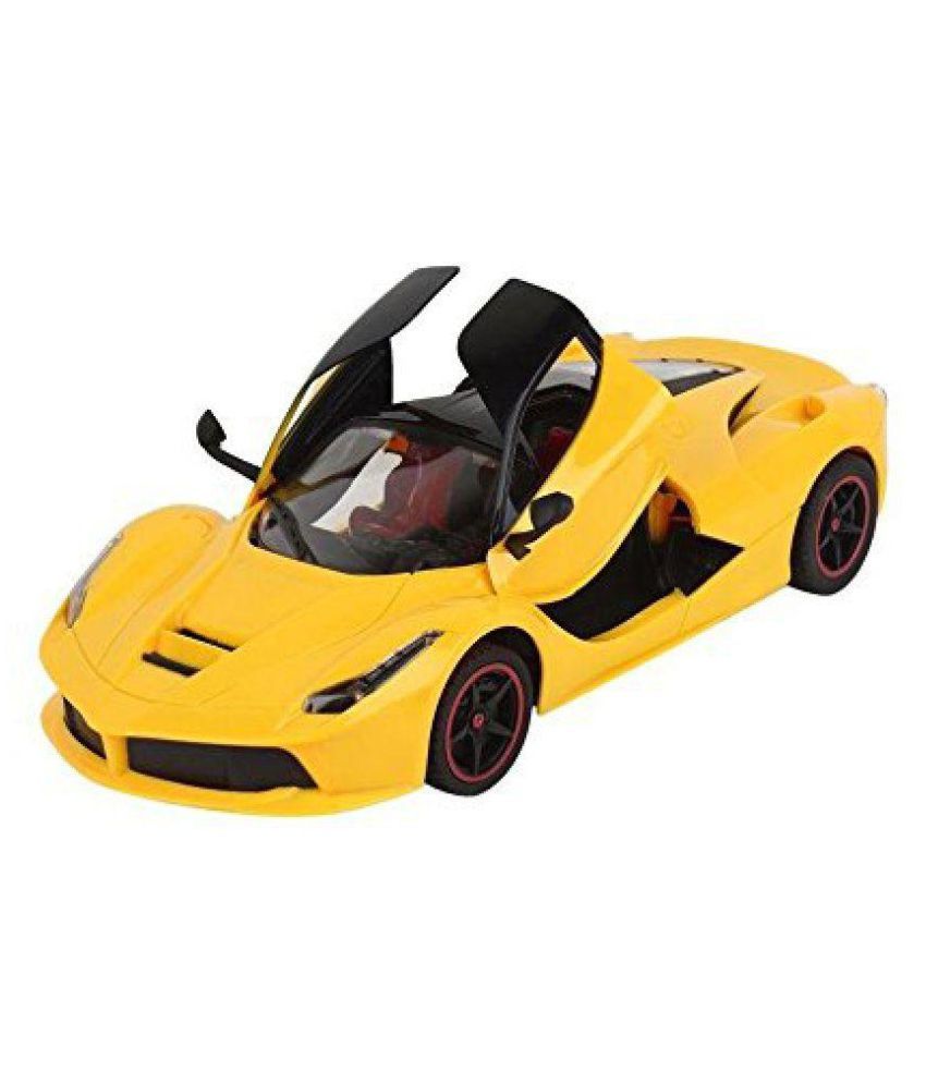 yellow ferrari remote control car