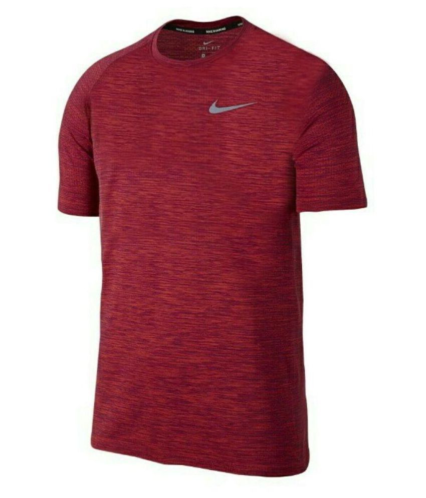 Nike Maroon Polyester Polo T-Shirt - Buy Nike Maroon Polyester Polo T ...