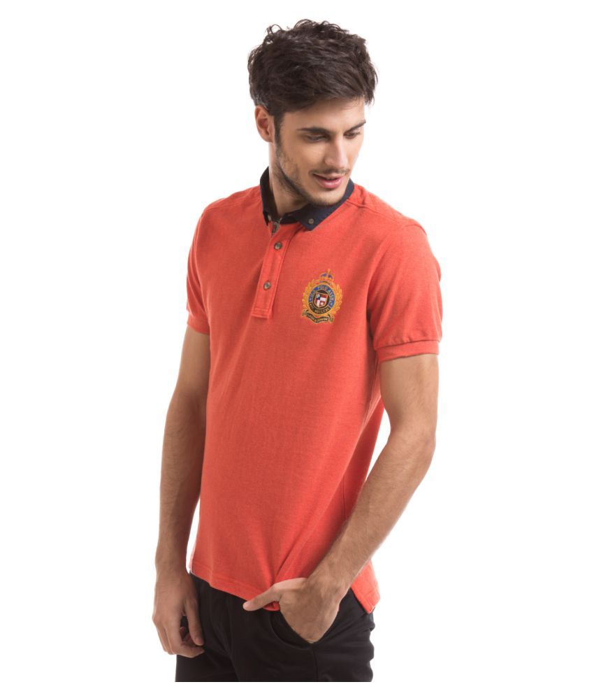 U.S. Polo Assn. Orange Slim Fit Polo T Shirt - Buy U.S. Polo Assn. Orange Slim Fit Polo T Shirt 