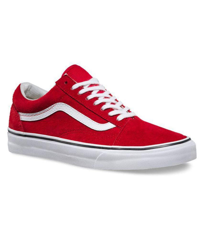 red and black vans shoes