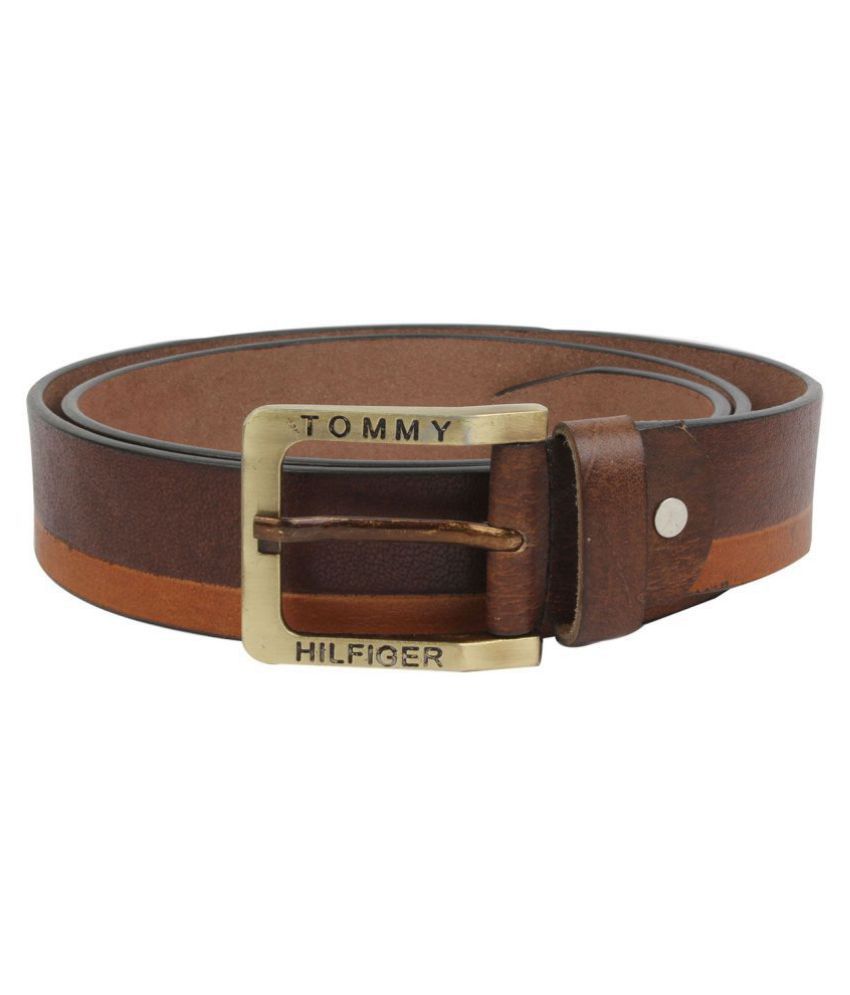 Tommy Hilfiger Brown Leather Casual Belt - Buy Tommy Hilfiger Brown ...