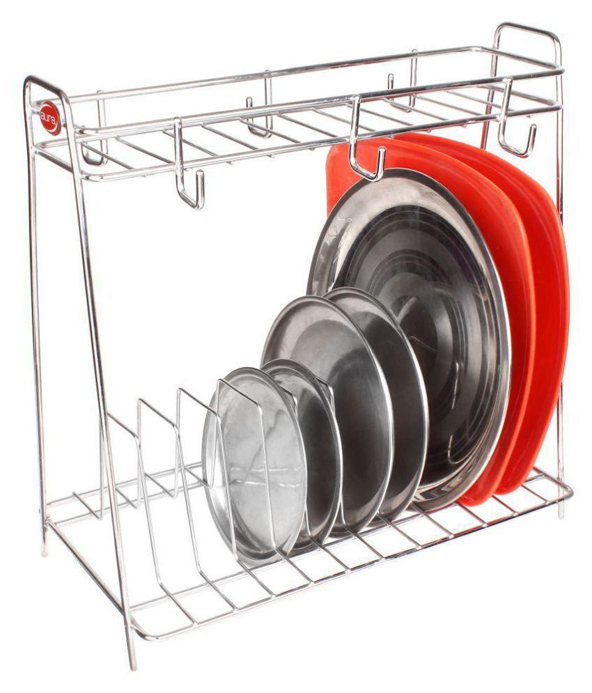 Buy Aura Stainless Steel Plate Holder Online at Low Price in India