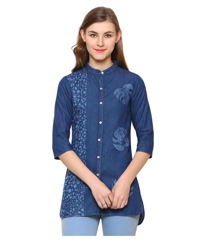 BLUE STONE Denim Tunics - Blue - Buy BLUE STONE Denim Tunics - Blue Online at Best Prices in 