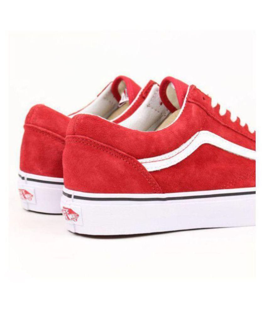 old red nike shoes