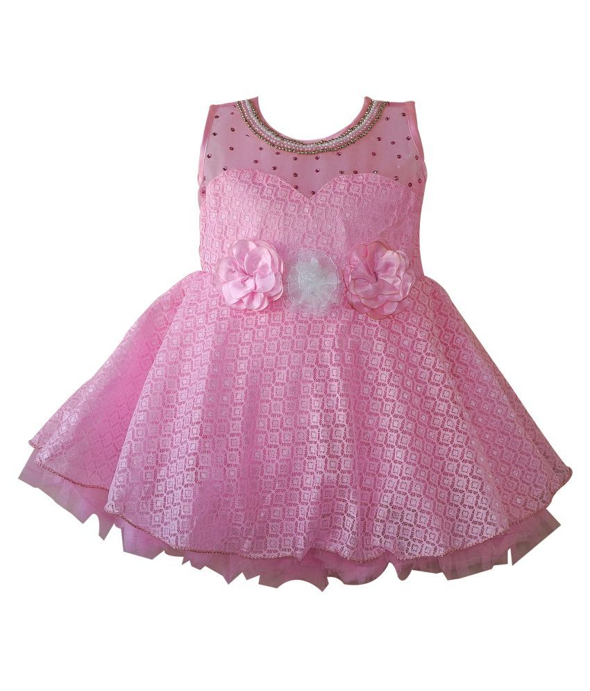 SKOR NX BABY GIRLS PARTYWEAR PINK FROCK SIZE 1 YEAR TO 4 YEARS Buy