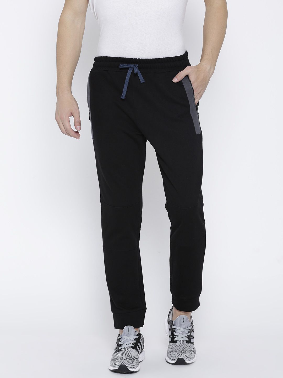 United Colors of Benetton Black Cotton Trackpants - Buy United Colors ...