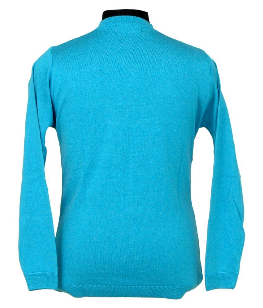 turquoise v neck sweater