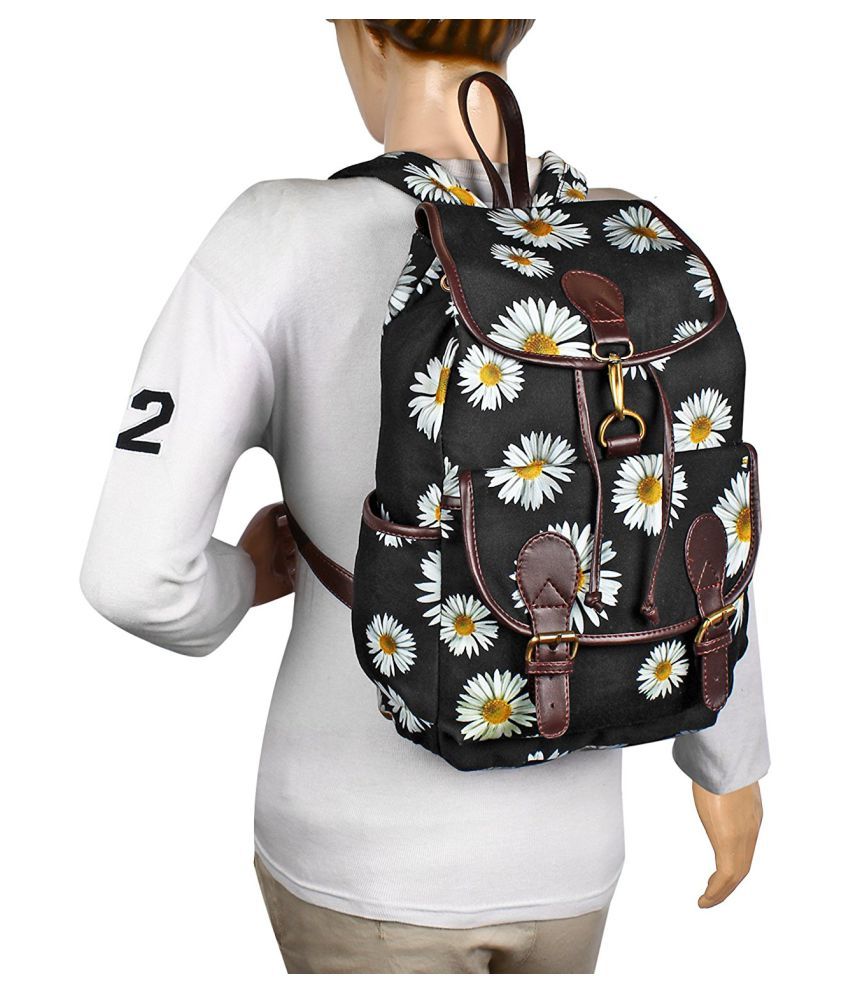 all black canvas backpack
