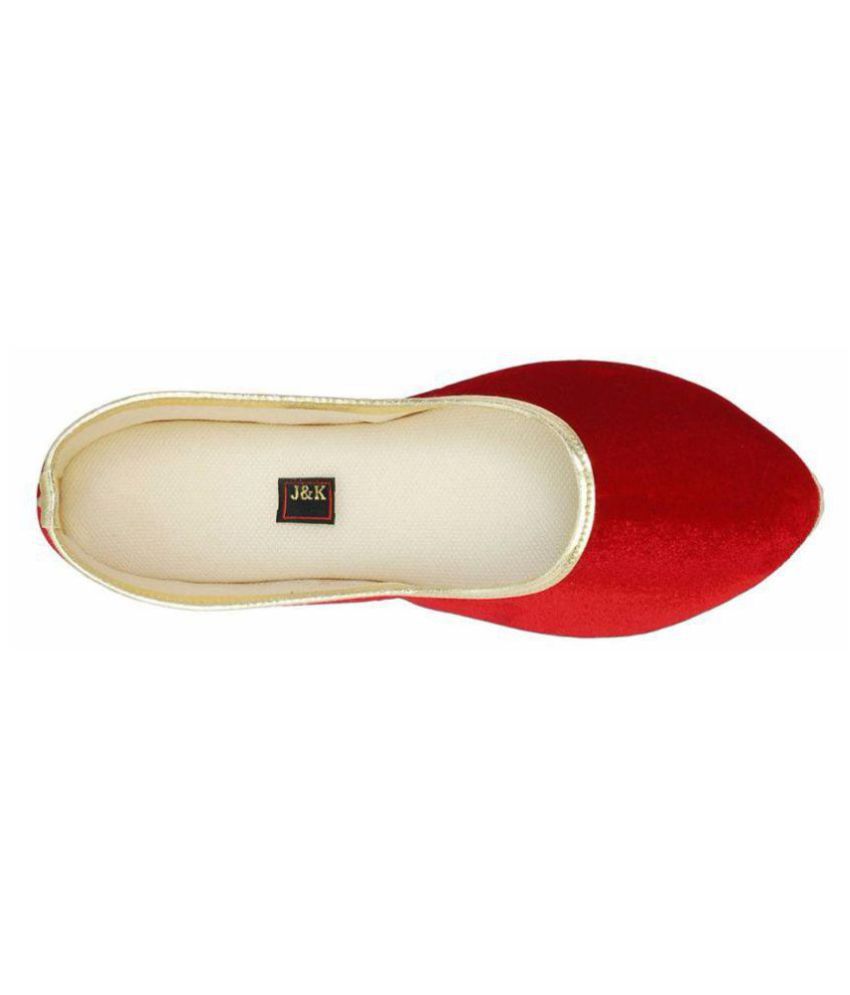 Juta & Kassa Red Ethnic Footwear Price in India- Buy Juta & Kassa Red