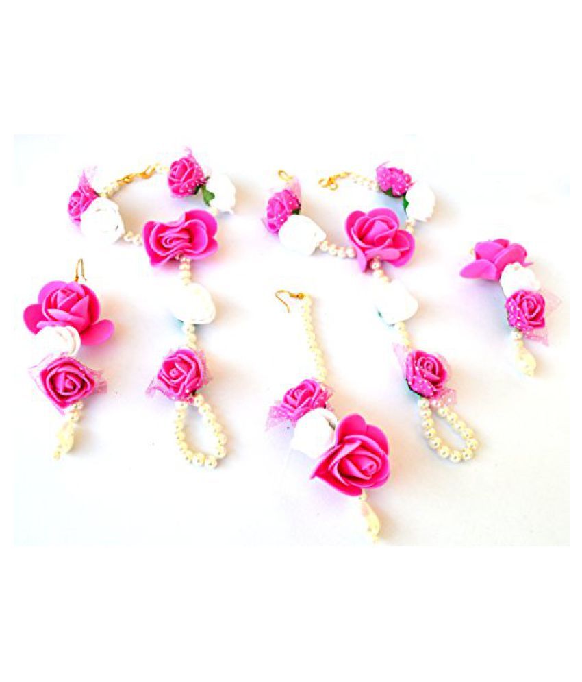 flower jewellery pink