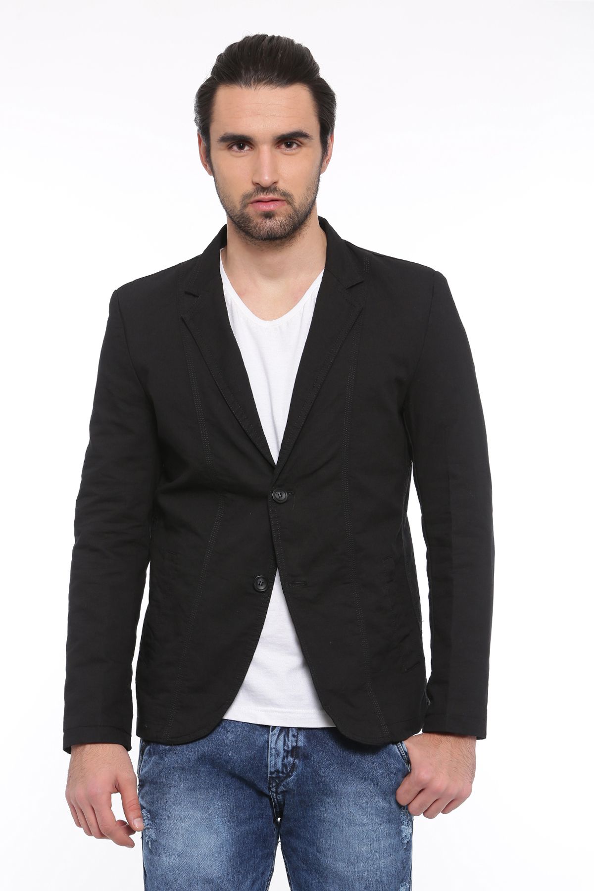 SHOWOFF Black Solid Casual Blazers - Buy SHOWOFF Black Solid Casual ...