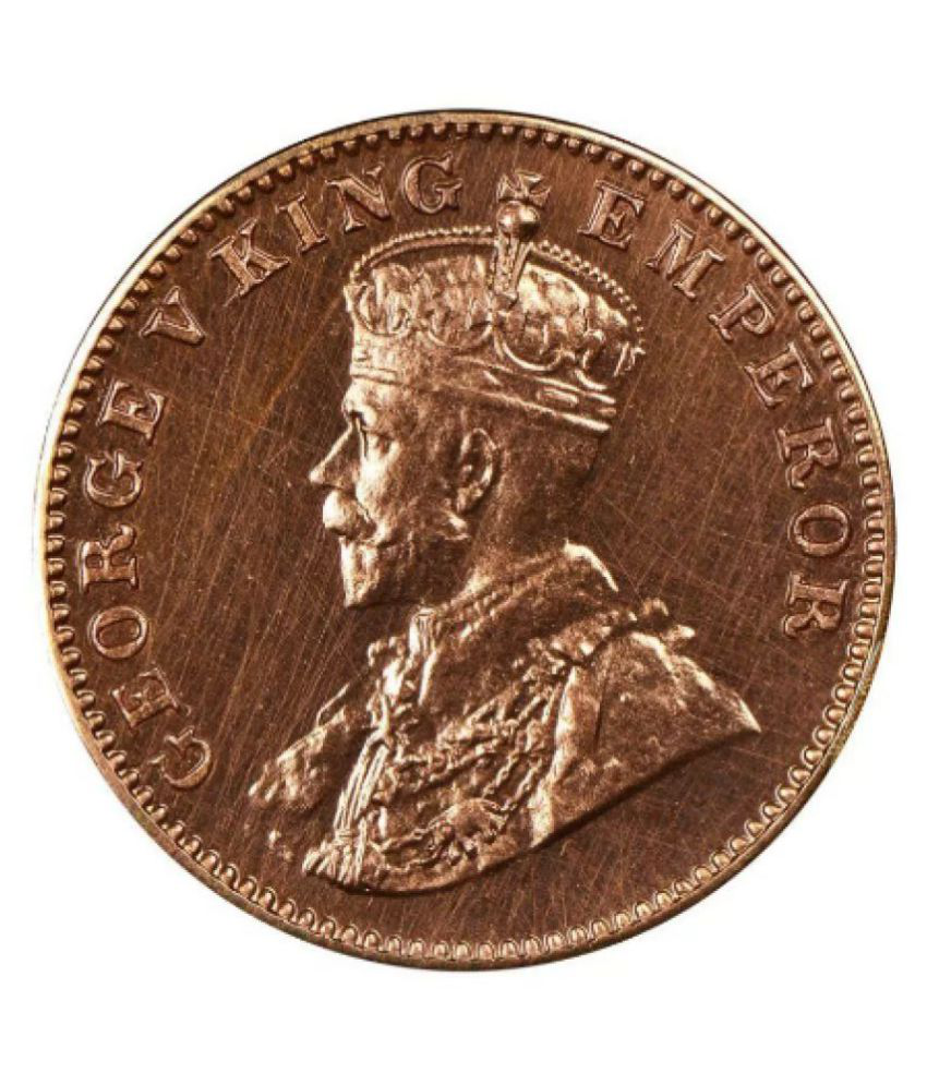     			BRITISH INDIA GOERGE V KING EMPEROR 1936 QUARTER ANNA OLD RARE COIN