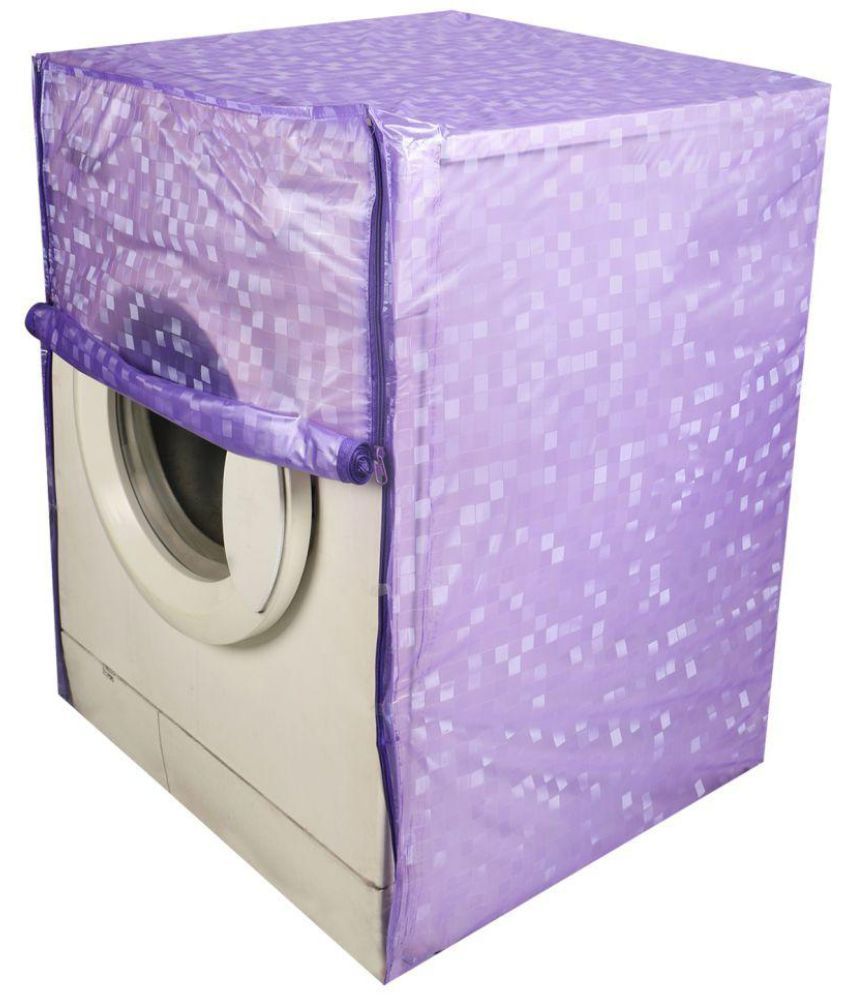     			E-Retailer Single PVC Purple Square Design Front Loading 5 KG To 8 KG Washing Machine Covers