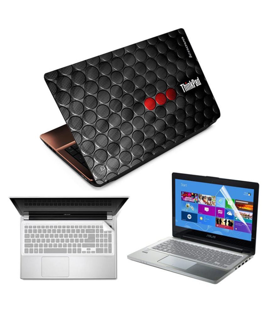 FineArts Thinkpad 3 In 1 Combo of Printed Laptop Skin Pack With Screen