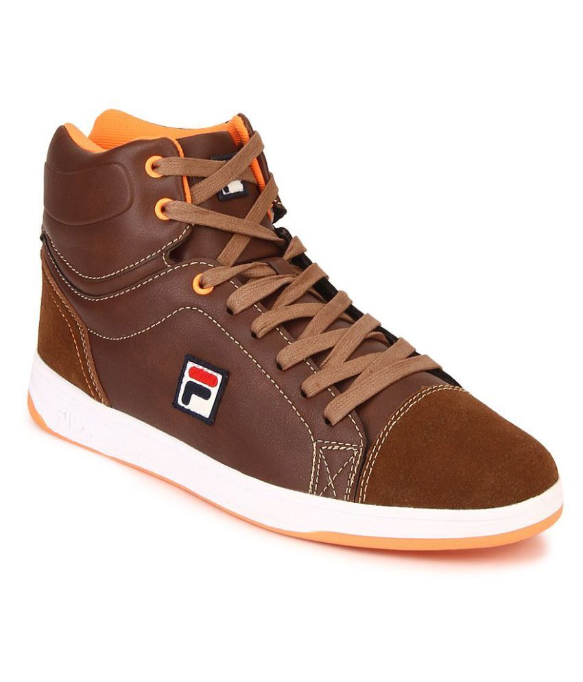 fila brown casual shoes