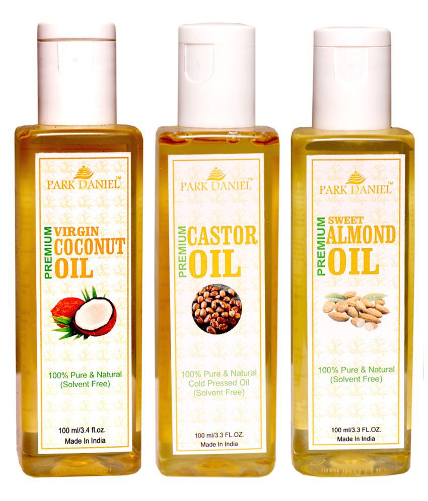     			Park Daniel Coconut, Castor & Almond Oil(300 ml) 100% Pure & Natural 100 ml Pack of 3