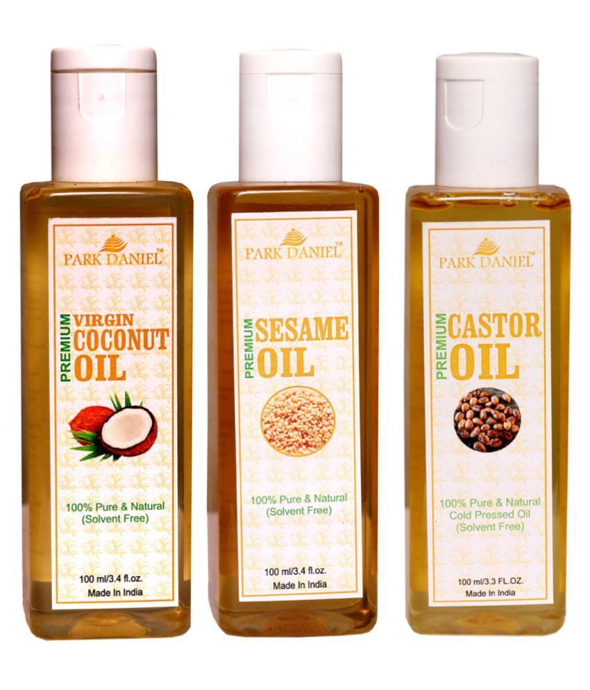     			Park Daniel Sesame, coconut & Castor Oil(300 ml) 100% Pure & Natural 100 ml Pack of 3