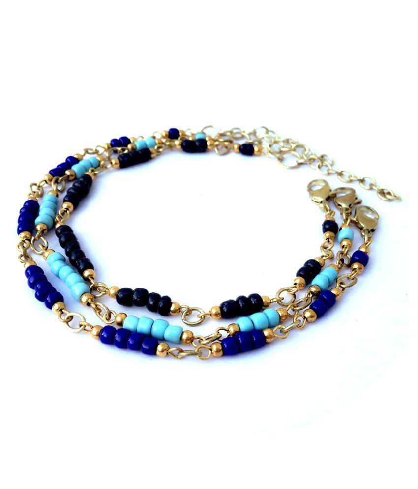 Party wear multi seed bead Anklet Buy Party wear multi seed bead