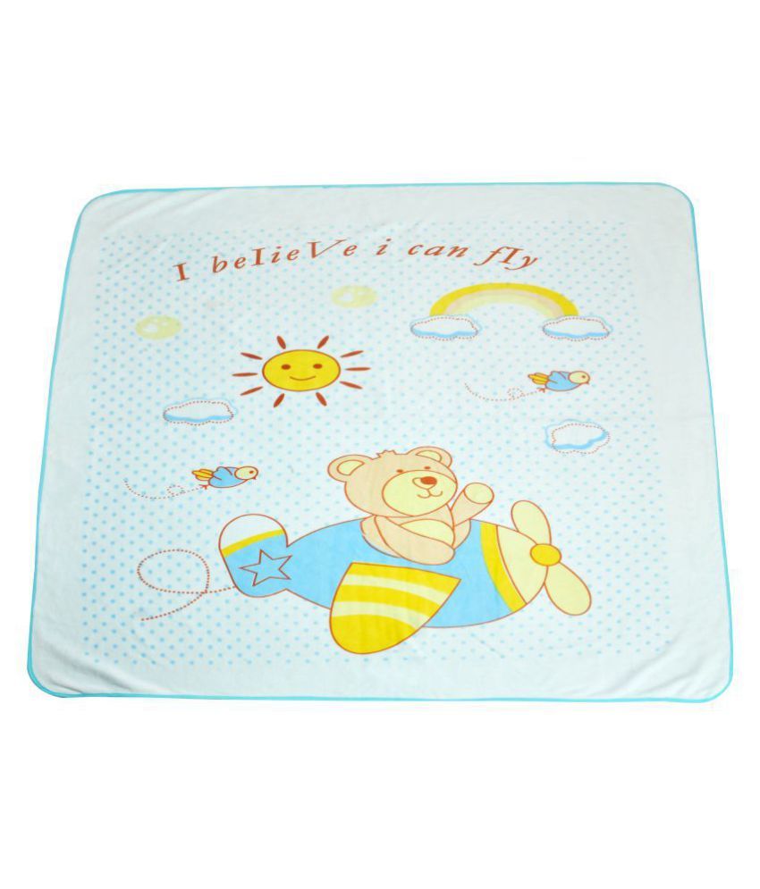 Kiwi Blue Fleece Baby Blanket ( 100 cm × 105 cm 1 pcs) Buy Kiwi Blue Fleece Baby Blanket ( 100