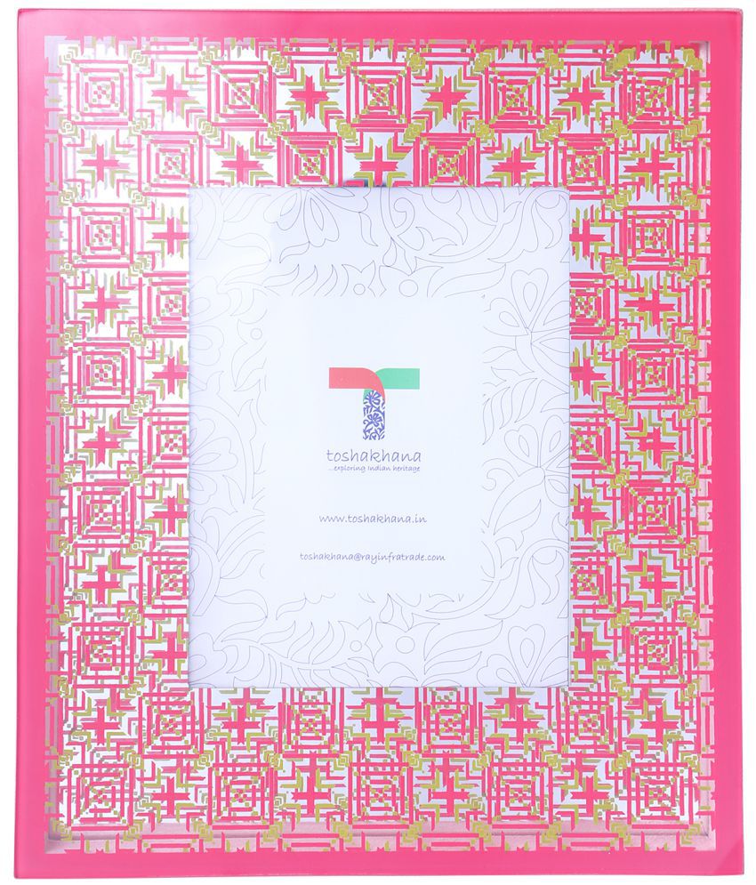 toshakhana Glass TableTop Multicolour Single Photo Frame - Pack of 1