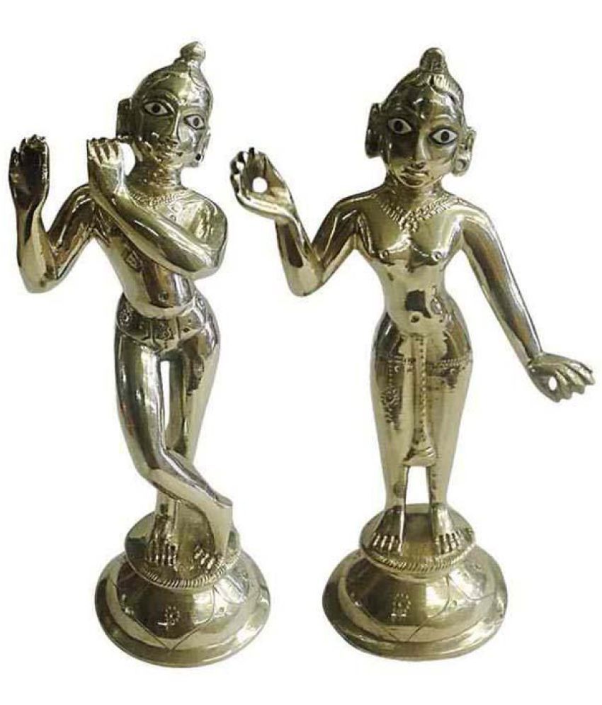     			S.S Collection Radha Krishna Brass Idol