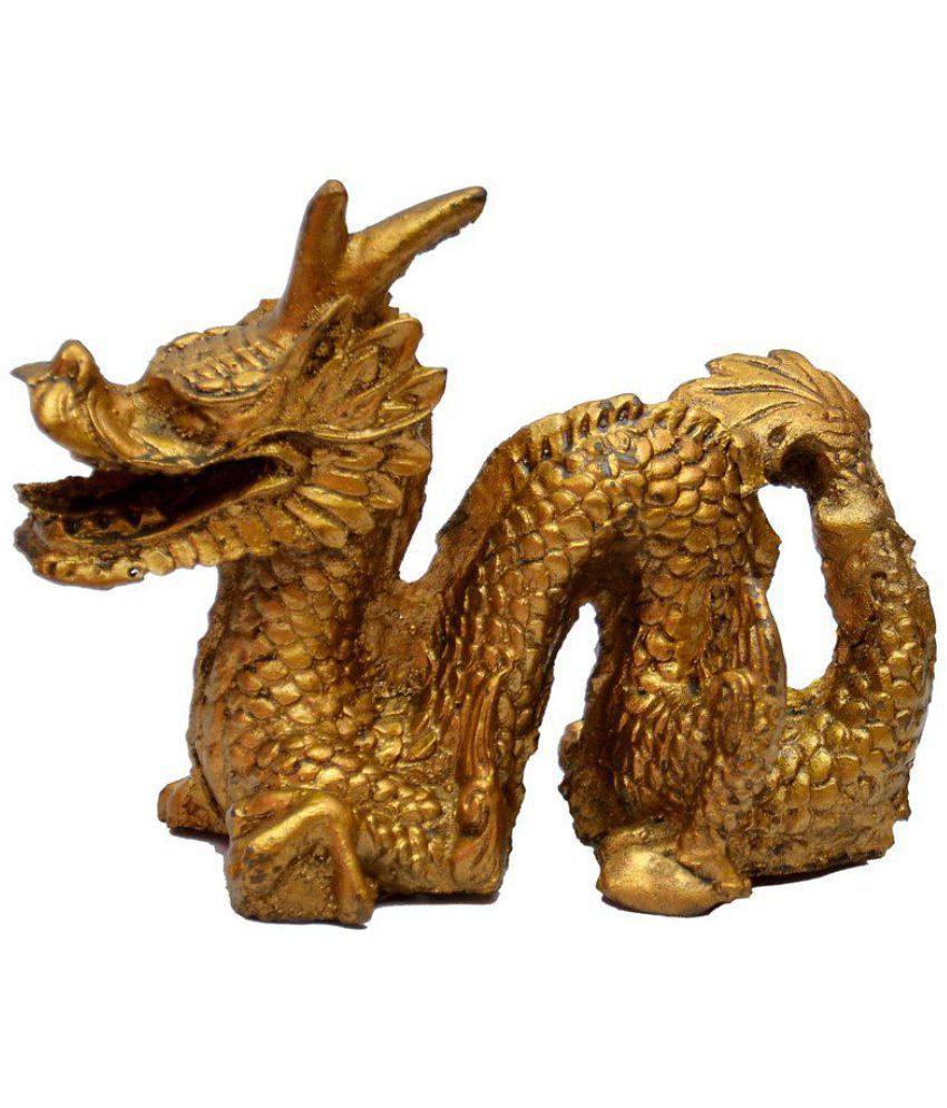     			Arina Collection Yellow Resin Snake Dragon