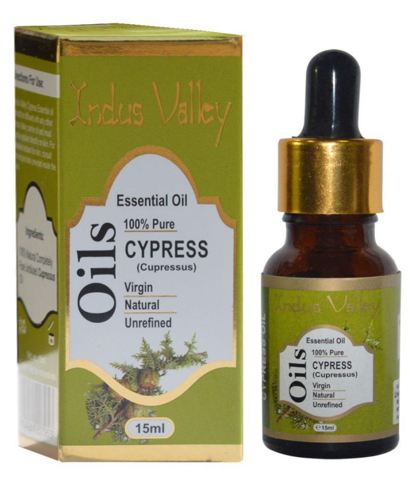     			Indus Valley 100% Natural & Organic, Cypress Essential Oil & Dropper for Skin, Hair Care (15 ml)