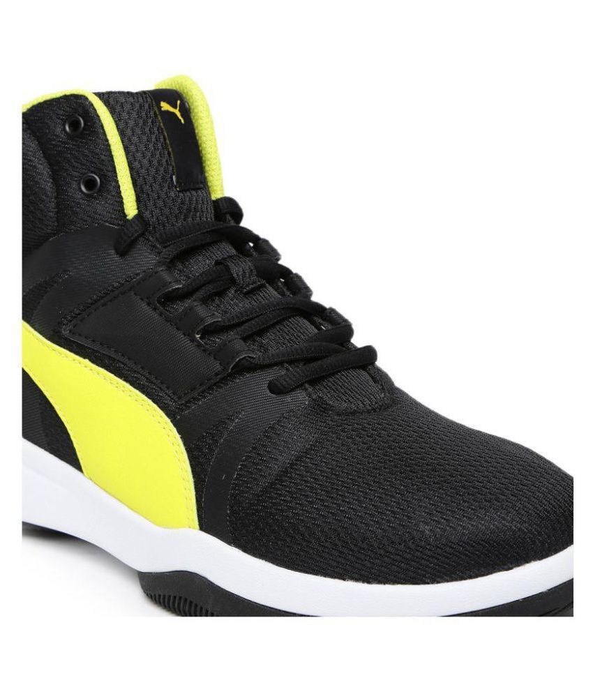 Puma Rebound Street Evo Mid-Top Sneakers Black Casual Shoes - Buy Puma ...