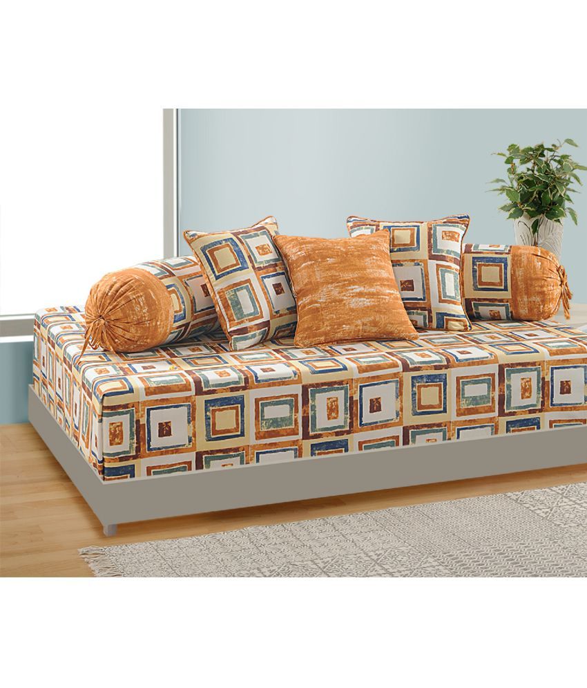 Swayam Cotton Multi Geometrical Diwan Set 6 Pcs Buy Swayam Cotton