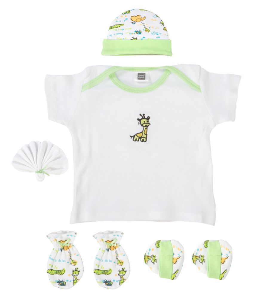     			Mee Mee's Pampering Gift Set for New Borns (5 pcs, Green)