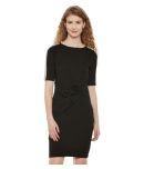 Miss Chase Cotton Black Bodycon Dress