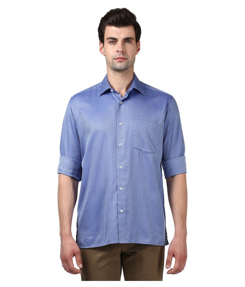 Colorplus Blue Regular Fit Shirt - Buy Colorplus Blue Regular Fit Shirt ...