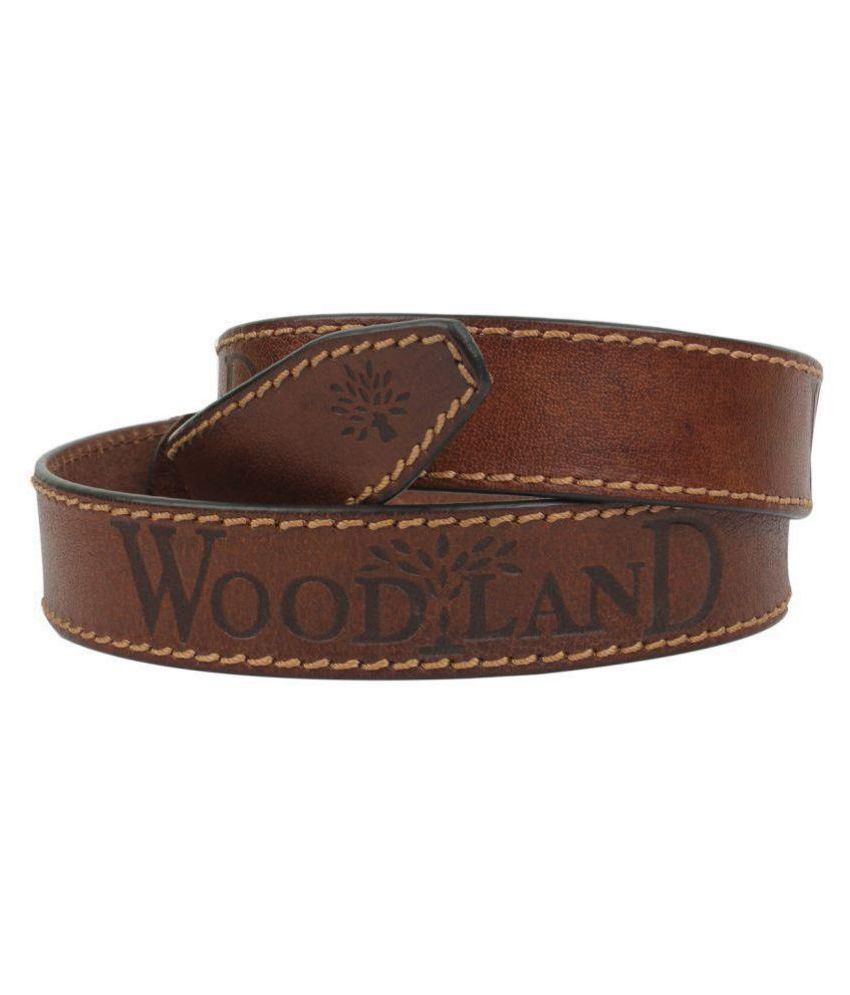 woodland Brown Leather Casual Belts - Buy woodland Brown Leather Casual ...