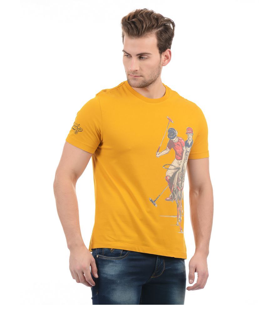 U S Polo  Assn Yellow Round T  Shirt  Buy U S Polo  Assn 