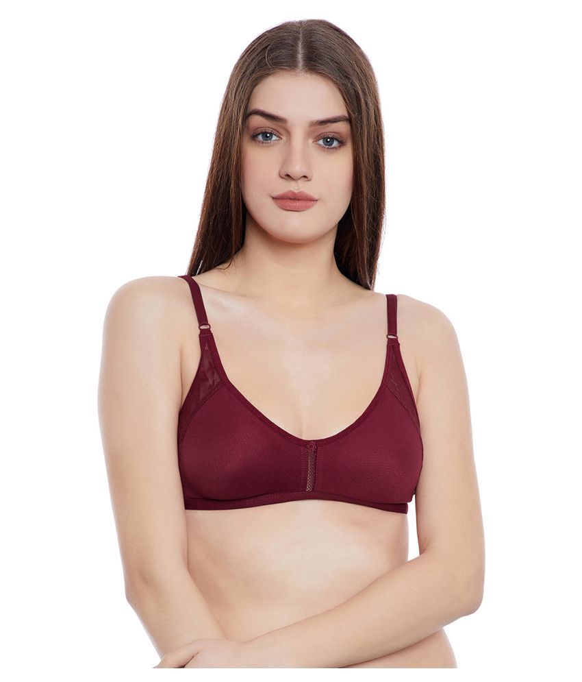     			Clovia Poly Cotton T-Shirt Bra - Maroon