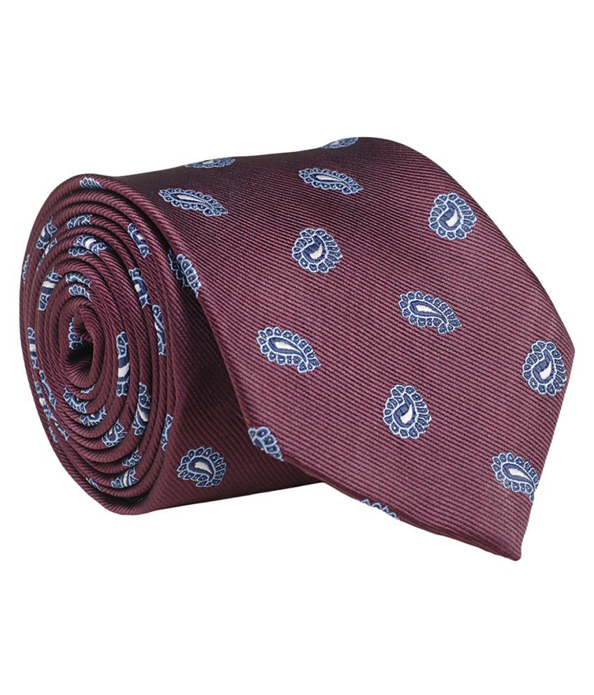 Tossido Maroon Floral Micro Fiber Necktie: Buy Online at Low Price in ...