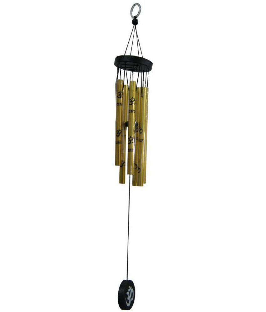     			S.S Collection Feng Shui Om Matte Aluminium Wind Chime