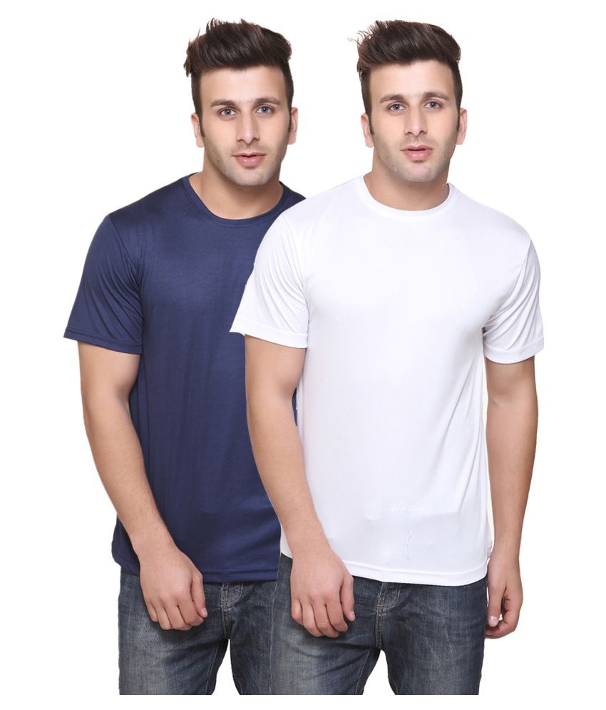     			FUNKY GUYS Multi Polyester T-Shirt Pack of 2