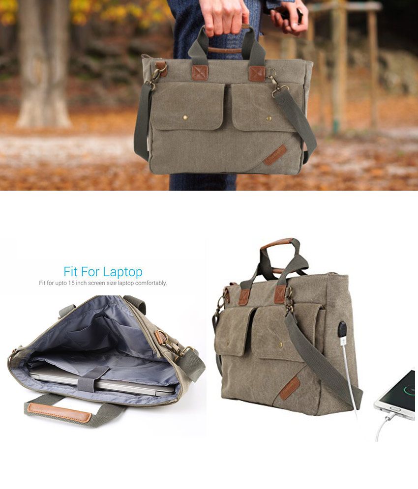 Portronics Por 827 Elements U Green Fabric Office College Bag