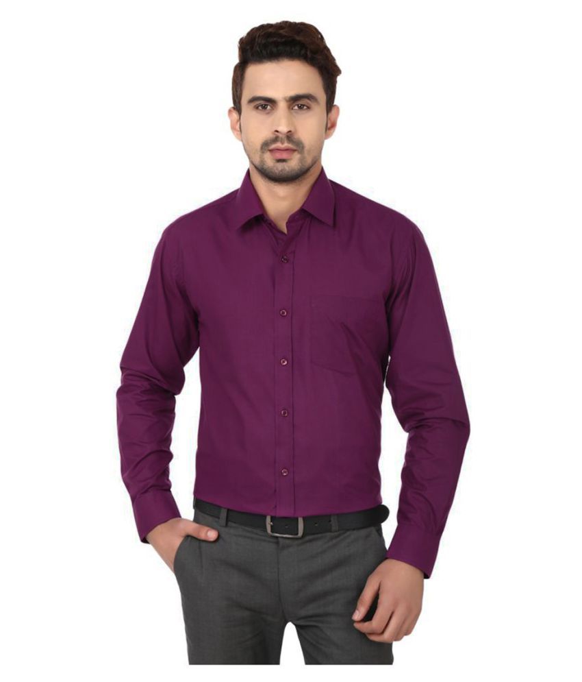 Regal Fit Plus Purple Regular Fit Formal Shirt - Buy Regal Fit Plus ...
