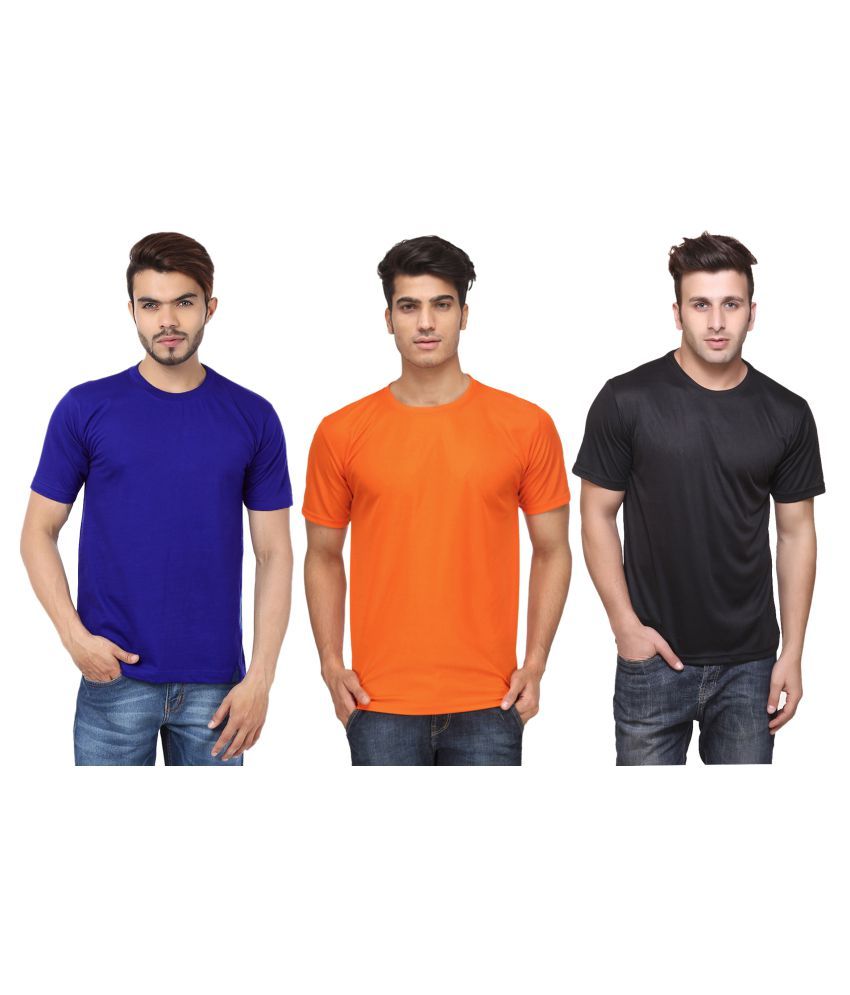     			FUNKY GUYS Multi Polyester T-Shirt Pack of 3