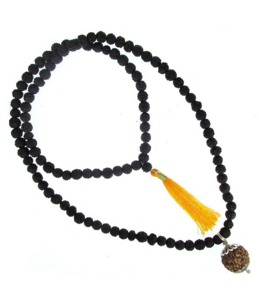     			Shivoham Black Rudraksha Mala with 7 Mukhi 5 Face Rudraksha