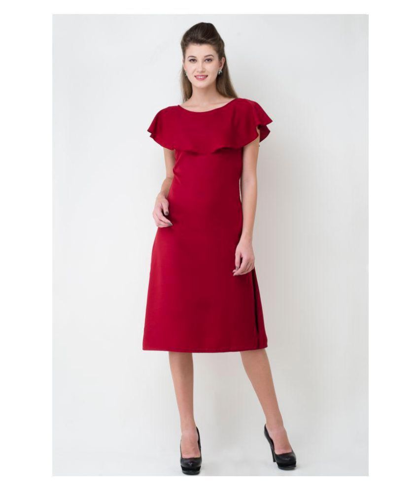 jha fashion Crepe Maroon Dresses - Buy jha fashion Crepe Maroon Dresses ...