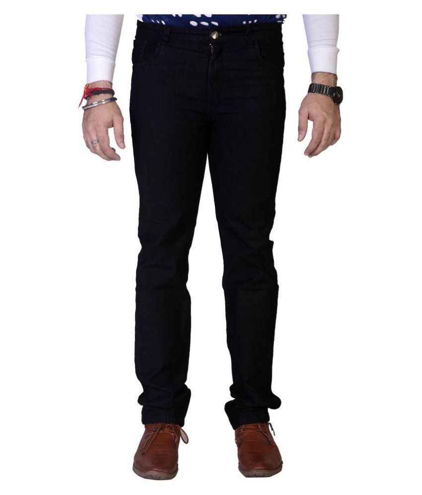 mens black straight jeans