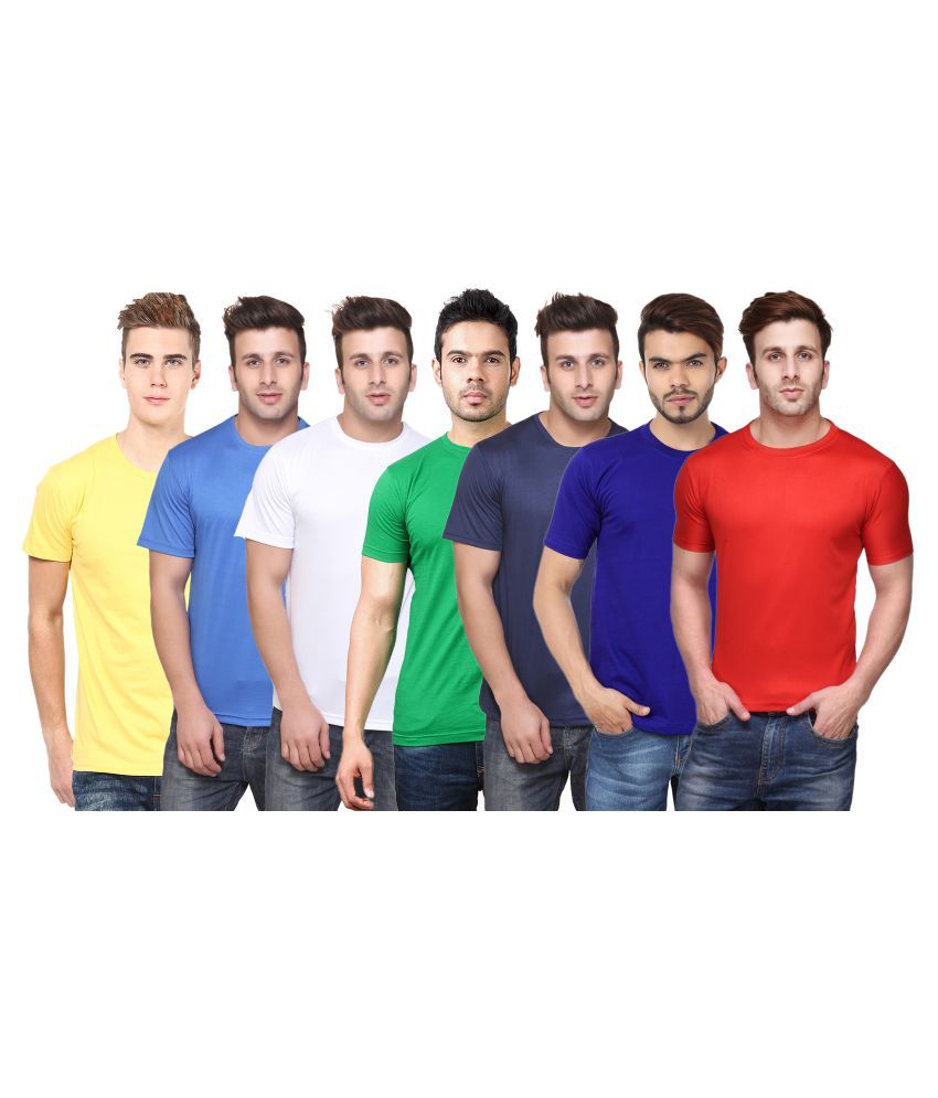     			FUNKY GUYS Multi Round T-Shirt Pack of 7