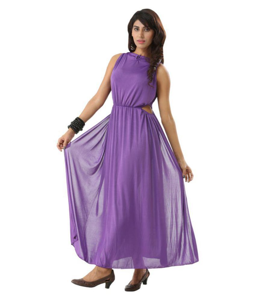 Buy Fascinating Lingerie Polyester Purple Beach Dresses