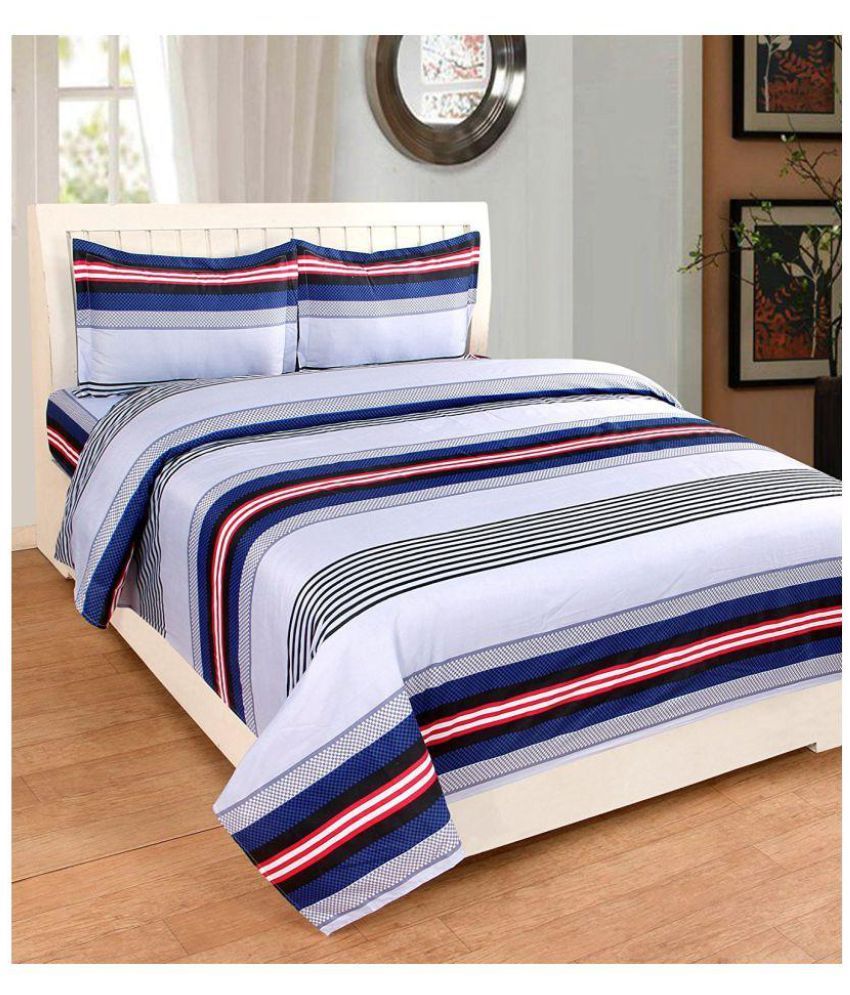 Multitex Cotton 2 Double Bedsheets with 4 Pillow Covers Buy Multitex