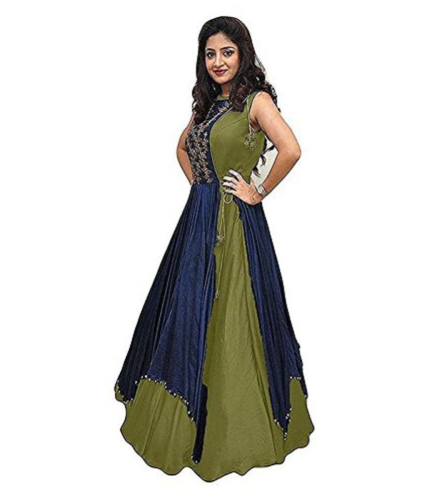 Silk cotton long gown Clearance