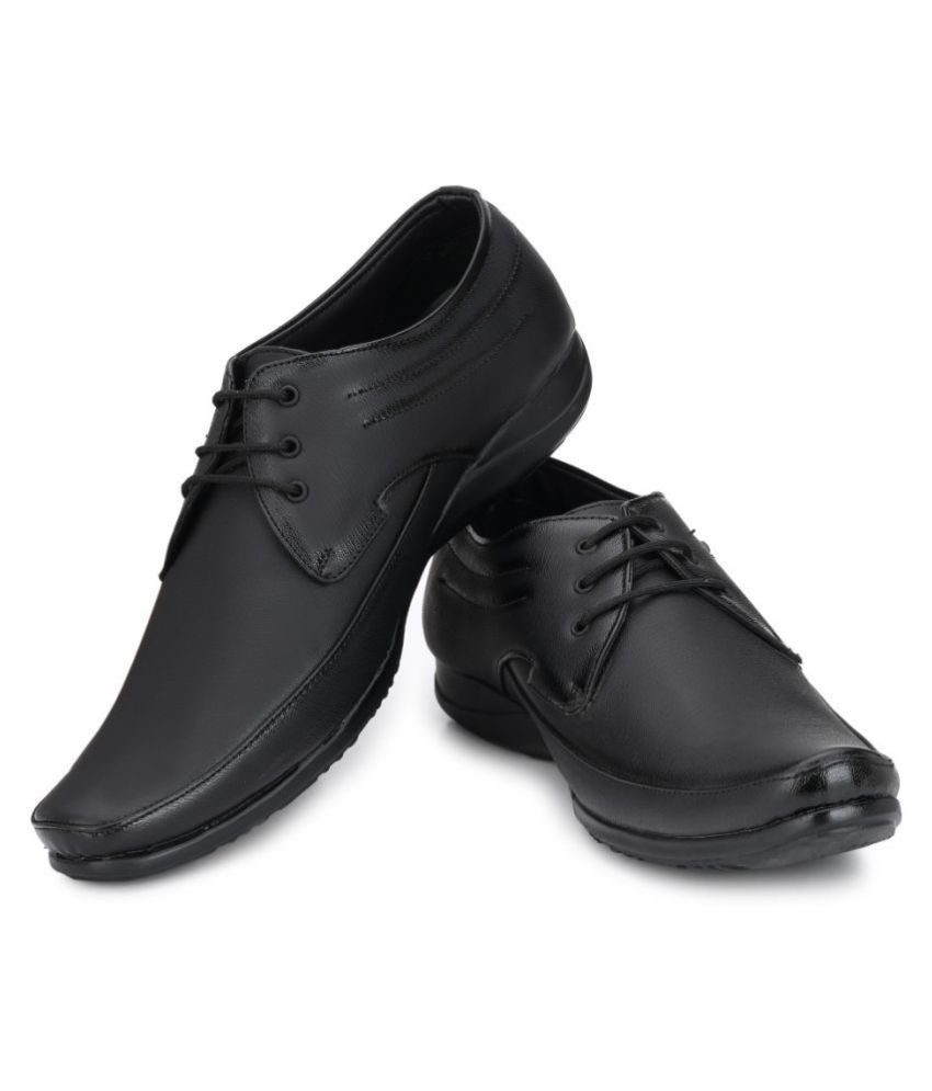 SWISS SHOES Black Formal Shoe Combo 