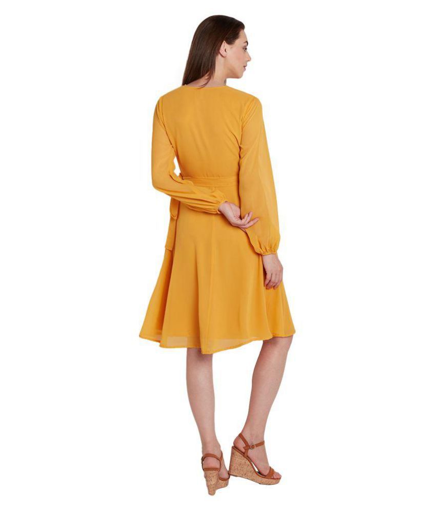 Femella Polyester Yellow Dresses - Buy Femella Polyester Yellow Dresses ...